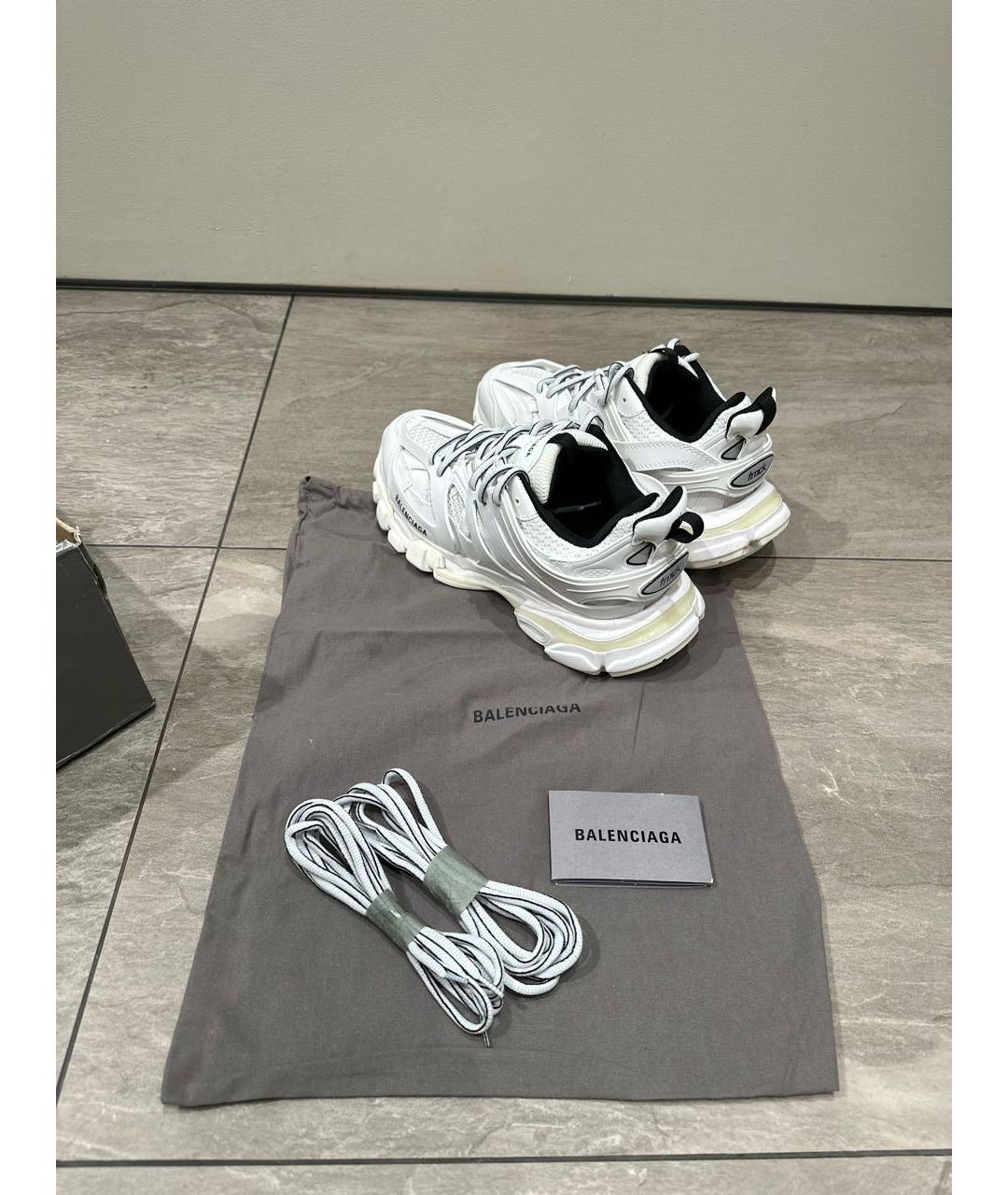 BALENCIAGA Белые кожаные кроссовки, фото 5