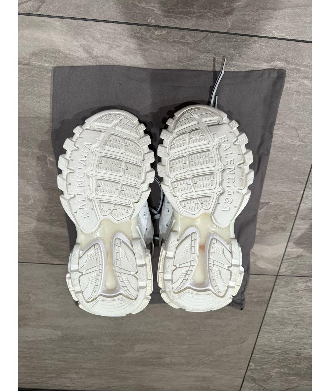 BALENCIAGA Белые кожаные кроссовки, фото 7