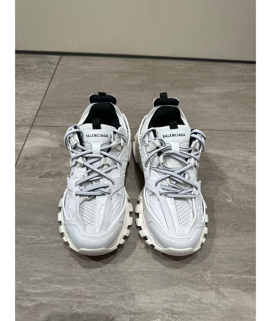 BALENCIAGA Белые кожаные кроссовки, фото 3