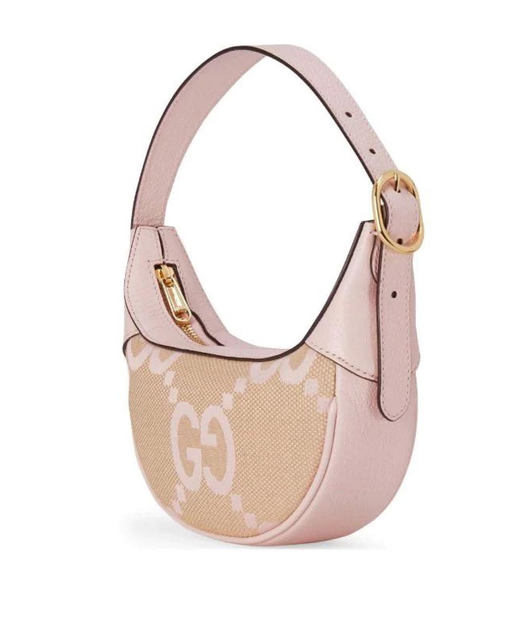 GUCCI Розовая хлопковая сумка с короткими ручками, фото 2