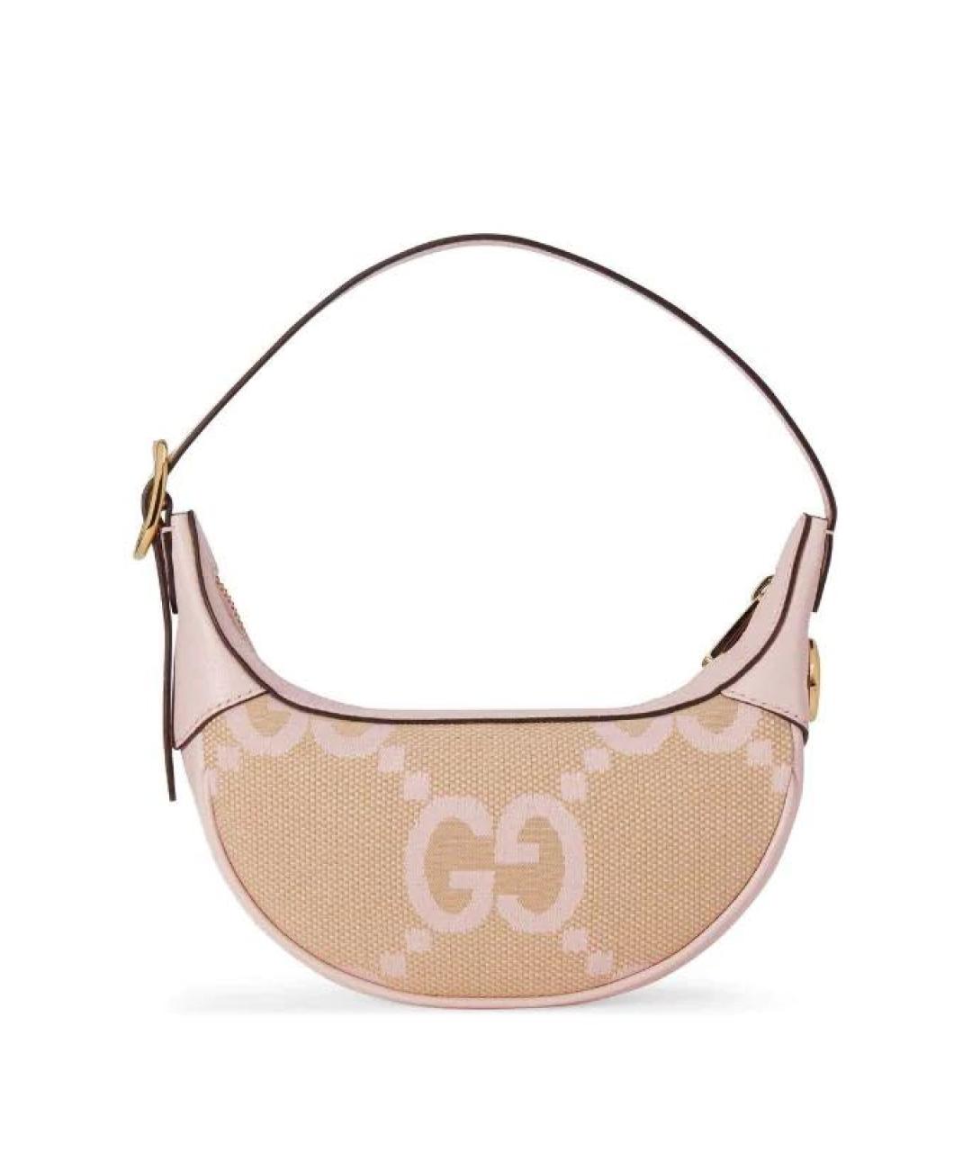 GUCCI Розовая хлопковая сумка с короткими ручками, фото 5