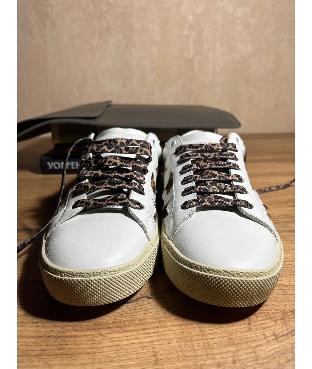 SAINT LAURENT Белые кожаные кеды, фото 2