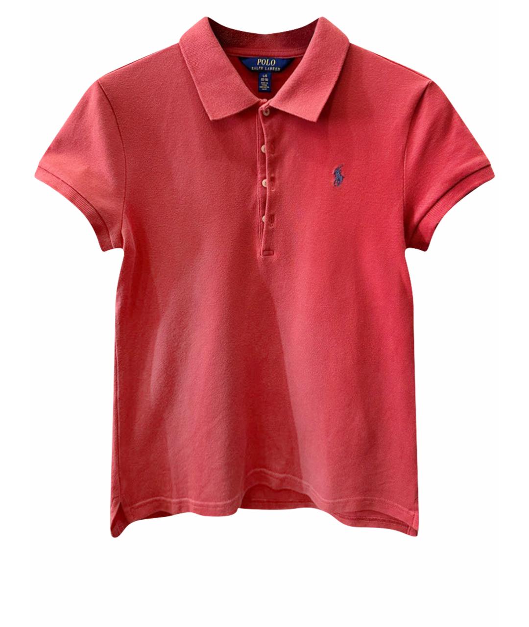 RALPH LAUREN Бордовый хлопковый детская футболка / топ, фото 9