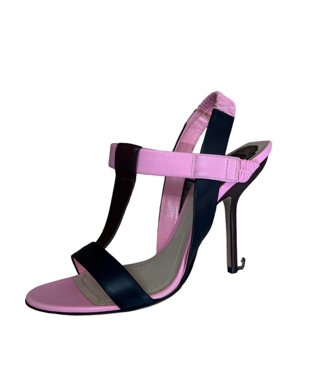 CHRISTIAN DIOR Розовые кожаные босоножки, фото 7