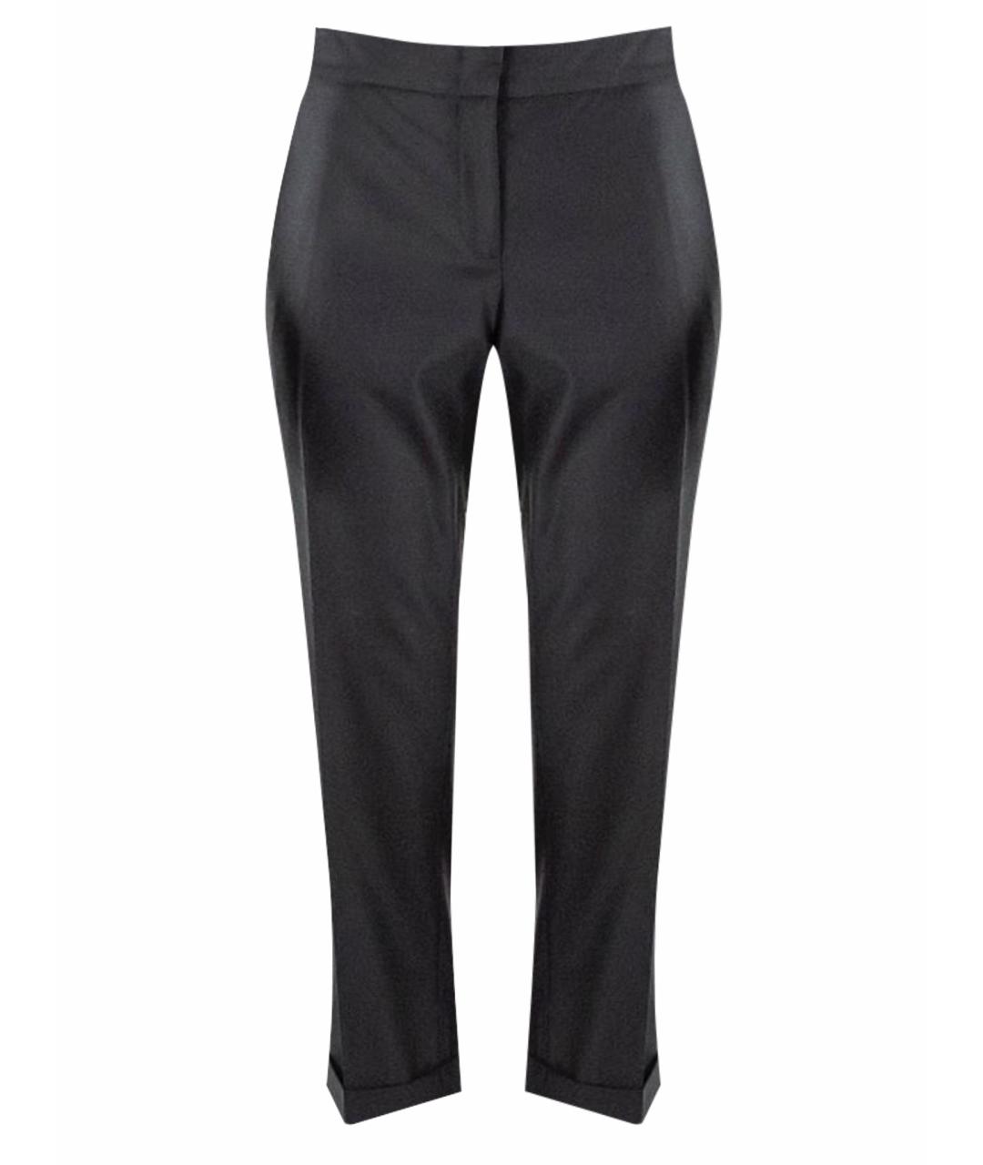 ALEXANDER MCQUEEN Черные шерстяные прямые брюки, фото 1