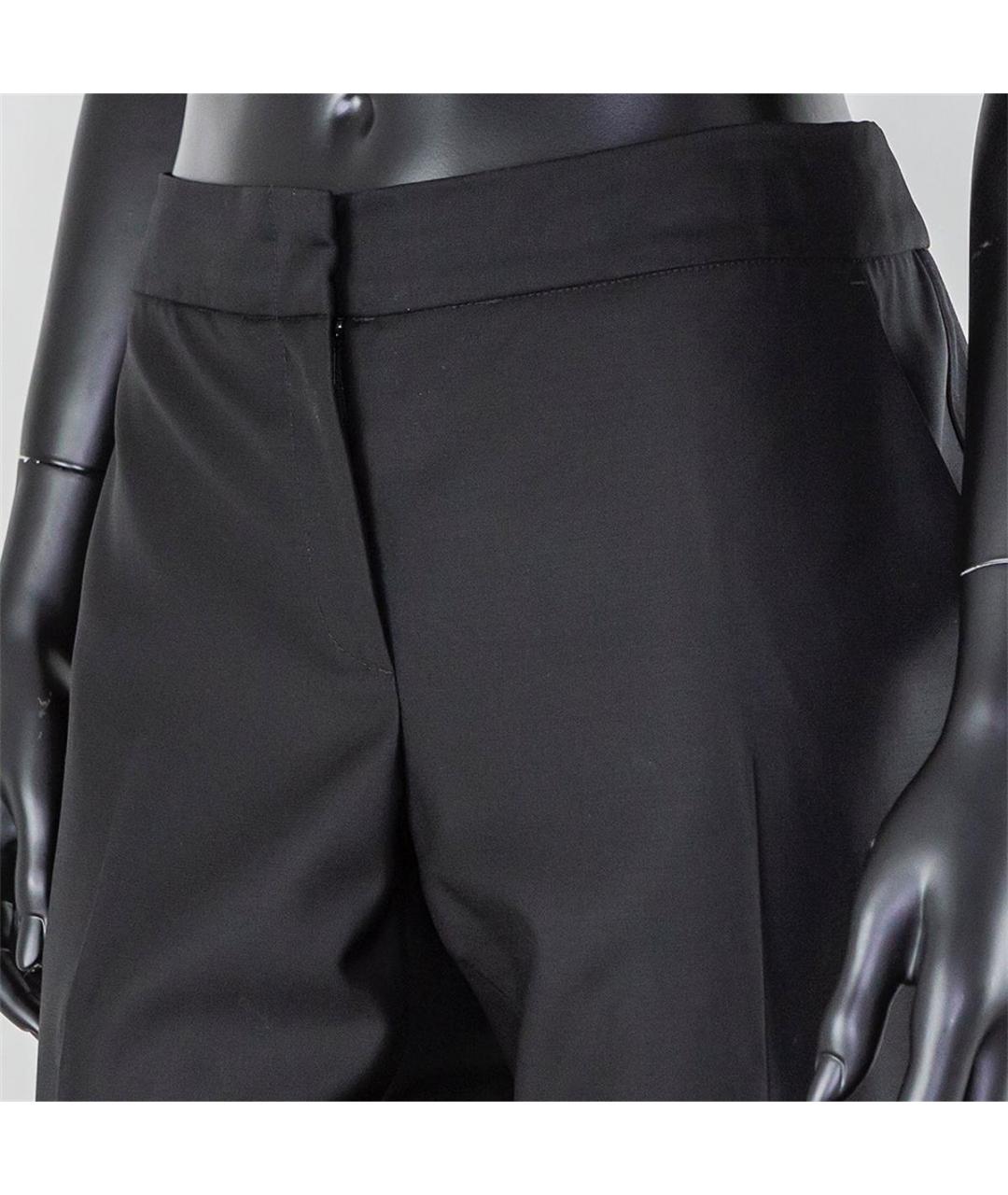 ALEXANDER MCQUEEN Черные шерстяные прямые брюки, фото 2