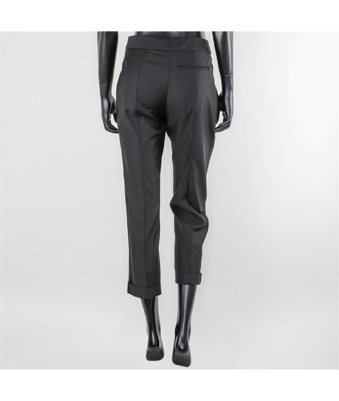 ALEXANDER MCQUEEN Черные шерстяные прямые брюки, фото 3