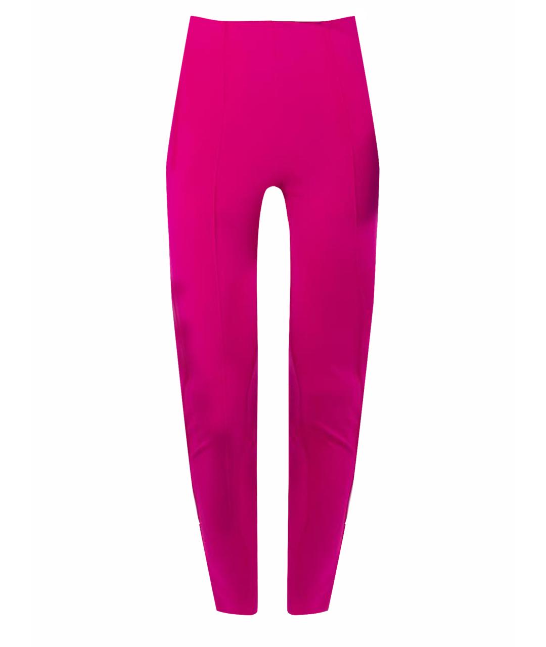 BALENCIAGA Розовые вискозные прямые брюки, фото 1