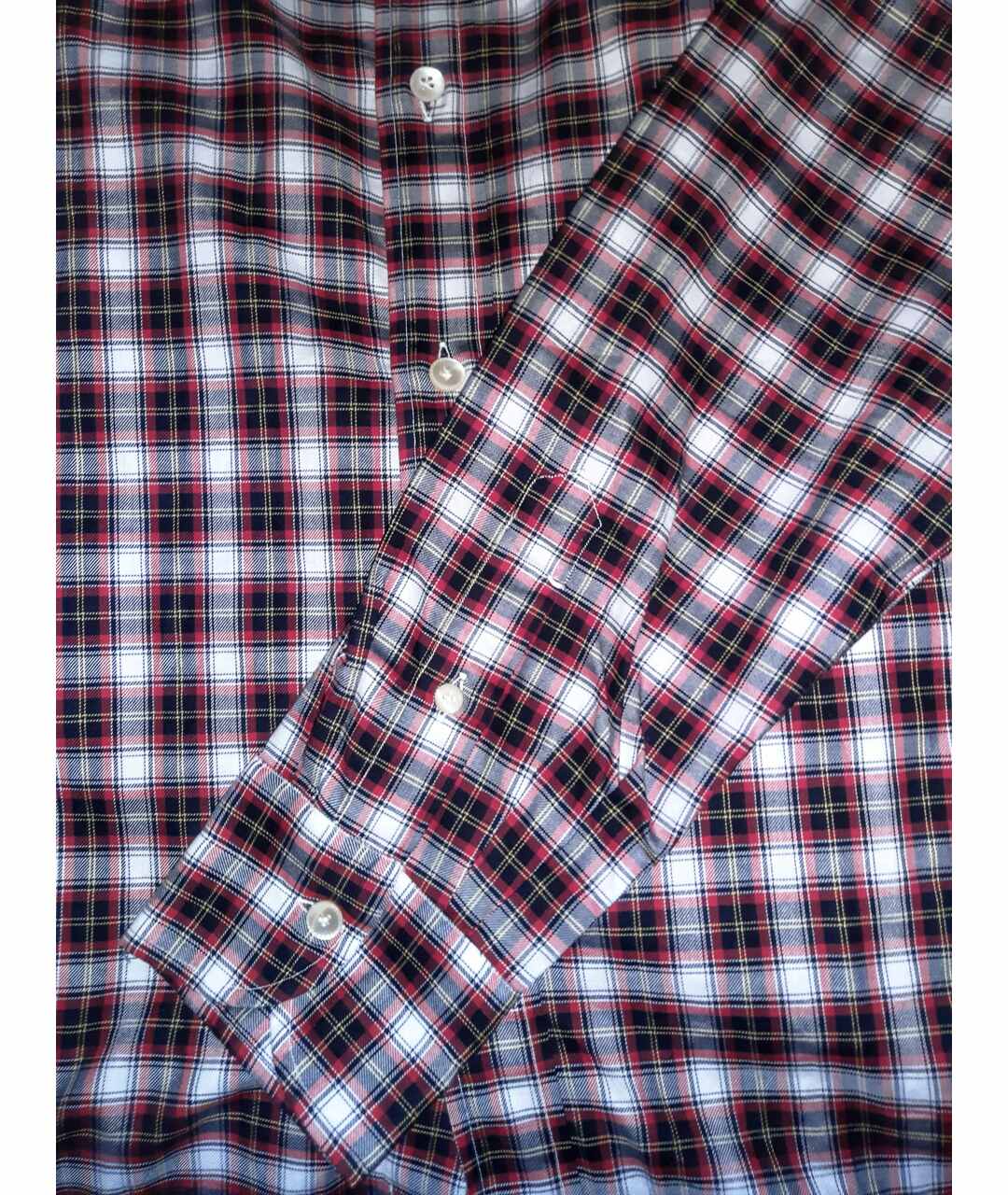 LUIGI BORRELLI Красная хлопковая классическая рубашка, фото 4