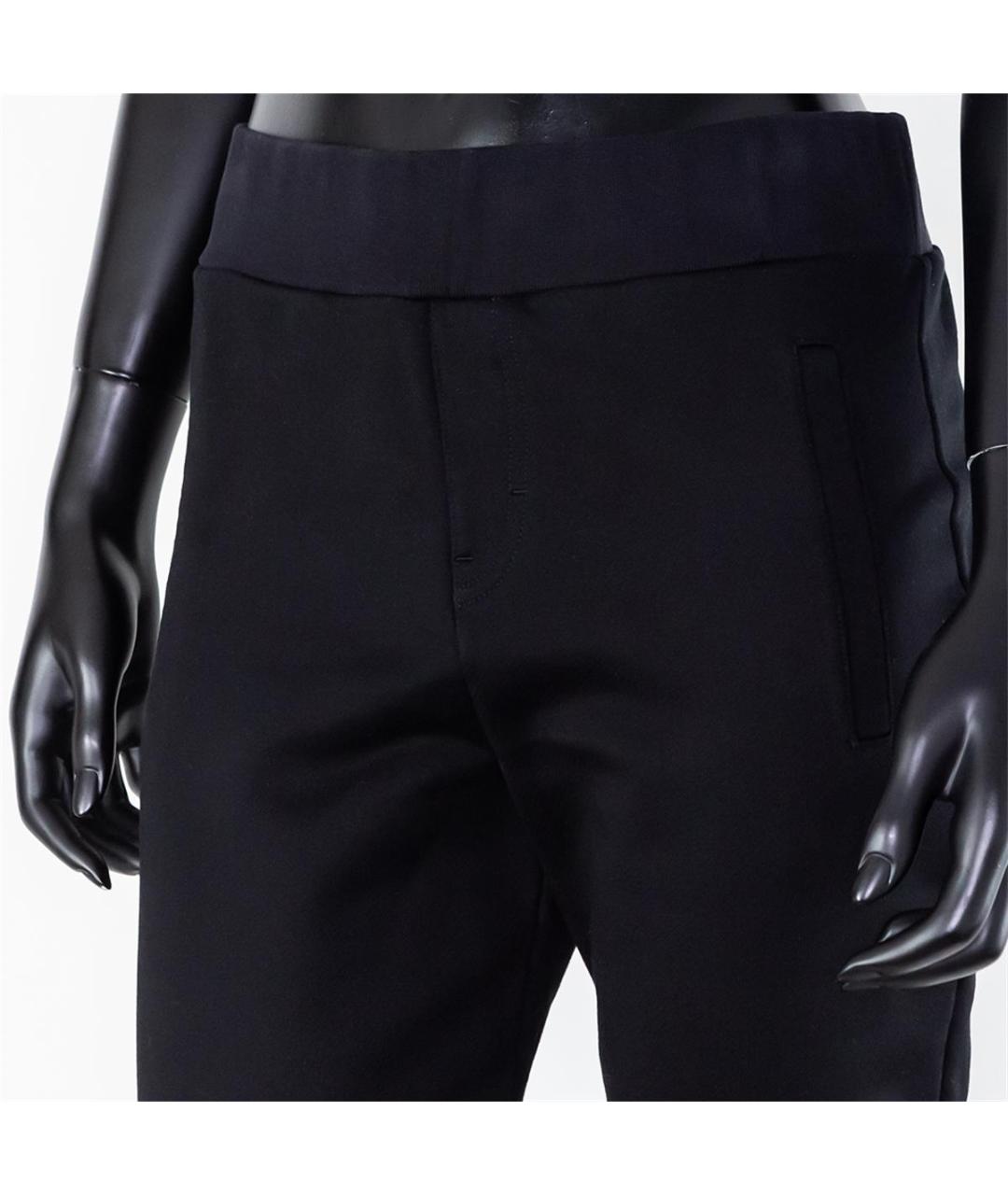 MONCLER Черные хлопковые прямые брюки, фото 2