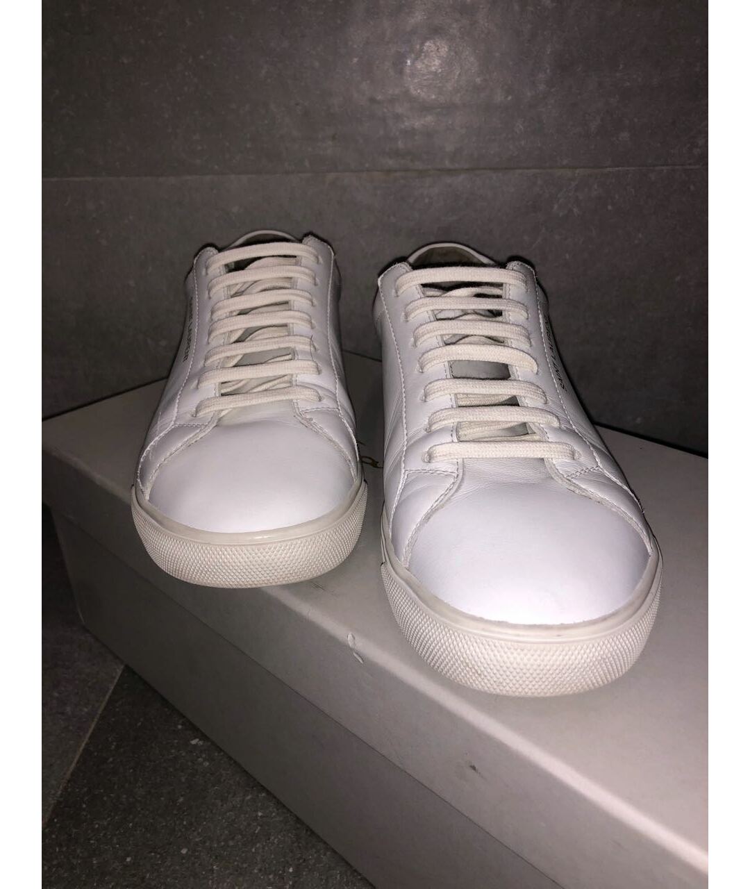 SAINT LAURENT Белые кожаные кроссовки, фото 7