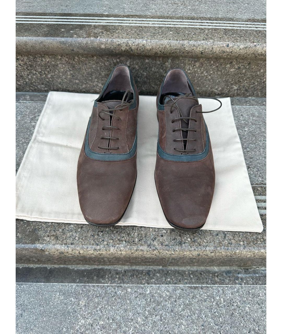 JOHN GALLIANO Коричневые кожаные туфли, фото 2
