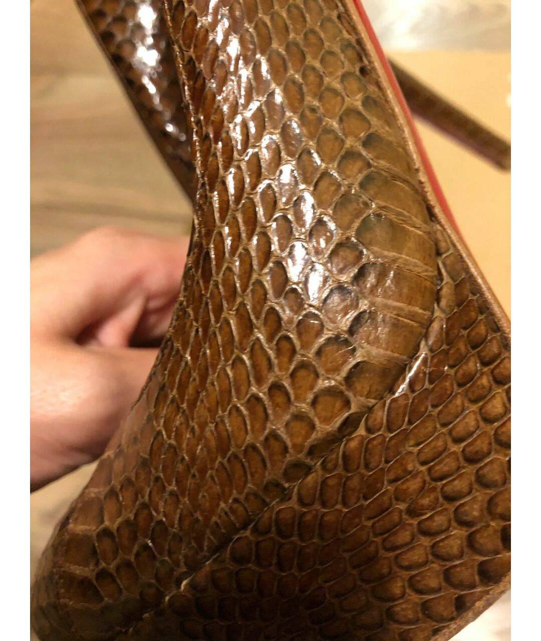 CHRISTIAN LOUBOUTIN Коричневые туфли из экзотической кожи, фото 4