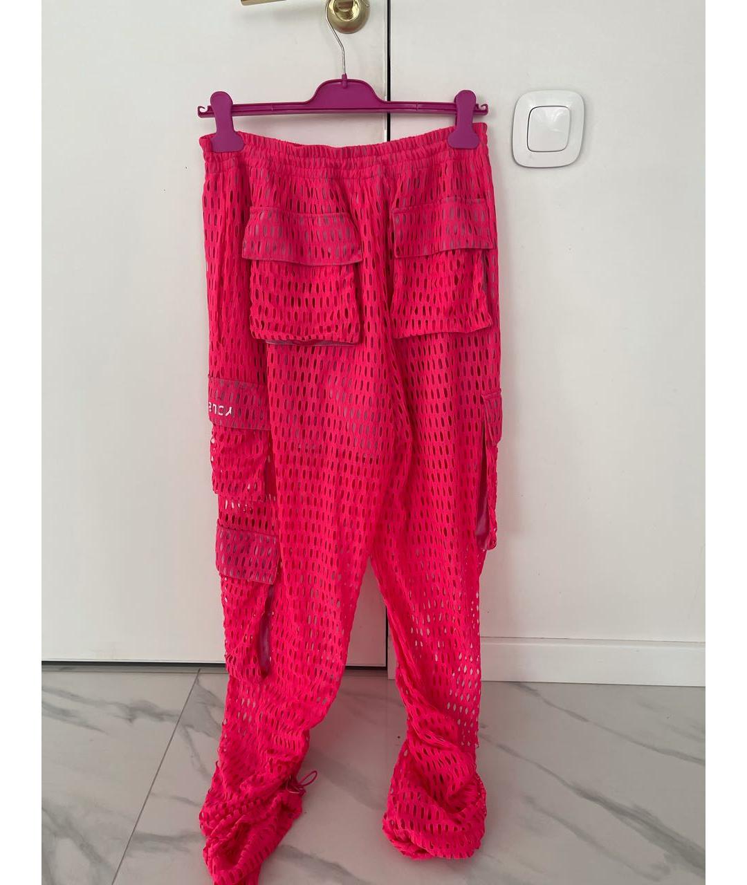 KHRISJOY Розовые сетчатые брюки широкие, фото 2