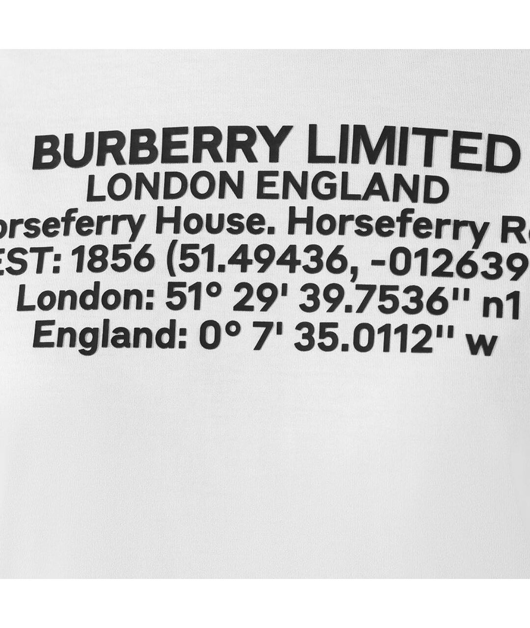 BURBERRY Белая хлопковая футболка, фото 4