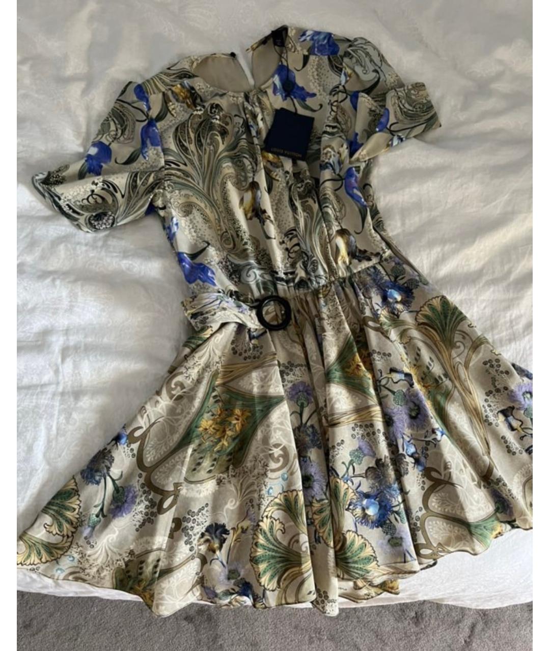 LOUIS VUITTON Шелковое повседневное платье, фото 3