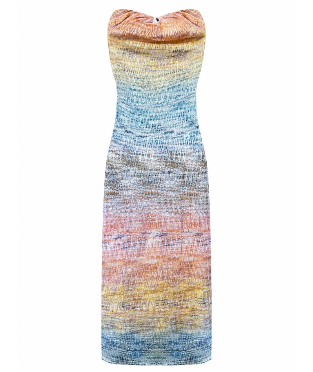 MISSONI Бирюзовое вискозное вечернее платье, фото 1