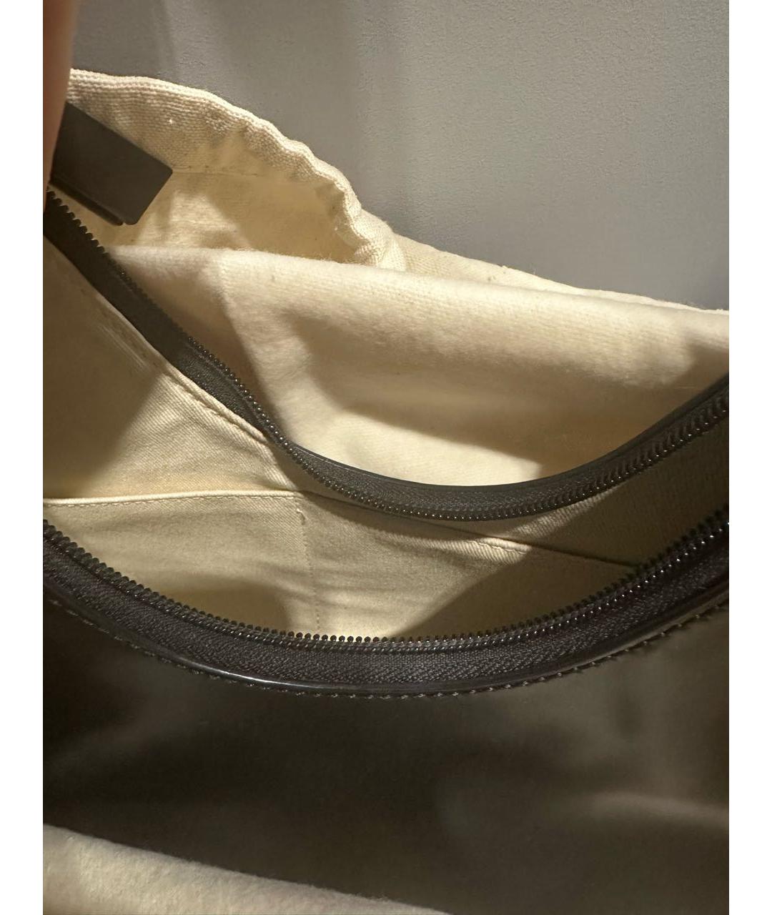 BY FAR Черная кожаная сумка через плечо, фото 4