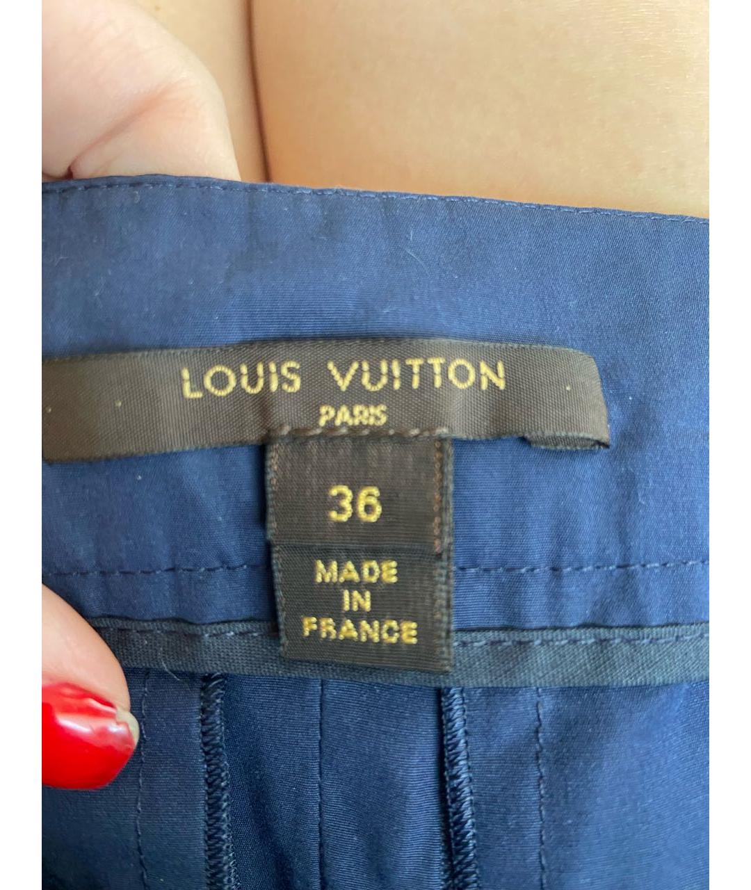 LOUIS VUITTON PRE-OWNED Темно-синие хлопковые шорты, фото 3