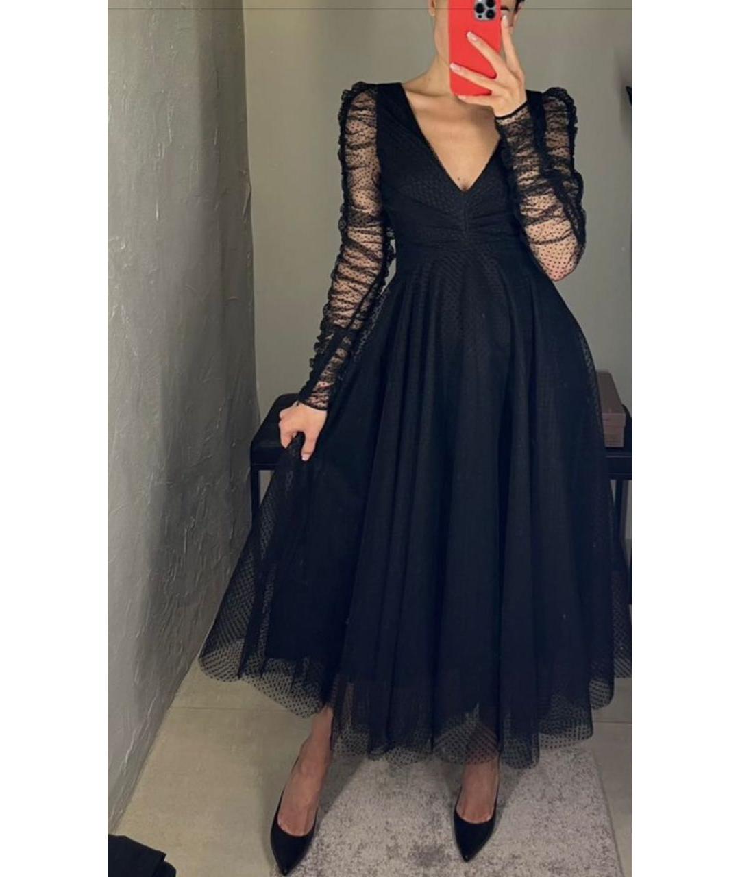 ZIMMERMANN Черное сетчатое вечернее платье, фото 2