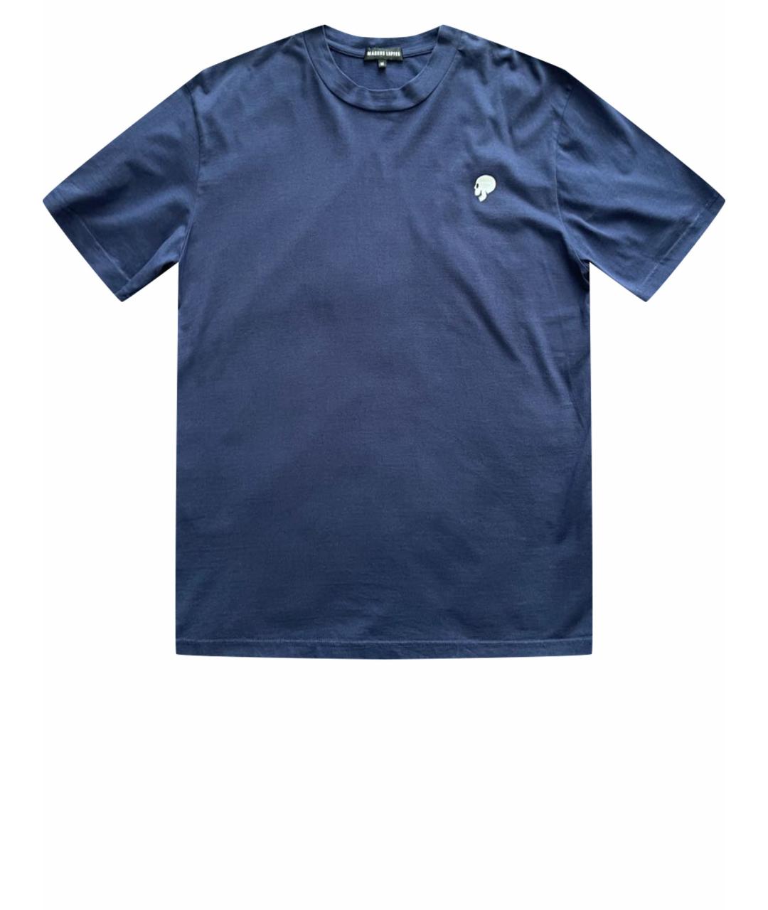 MARKUS LUPFER Темно-синяя хлопковая футболка, фото 1
