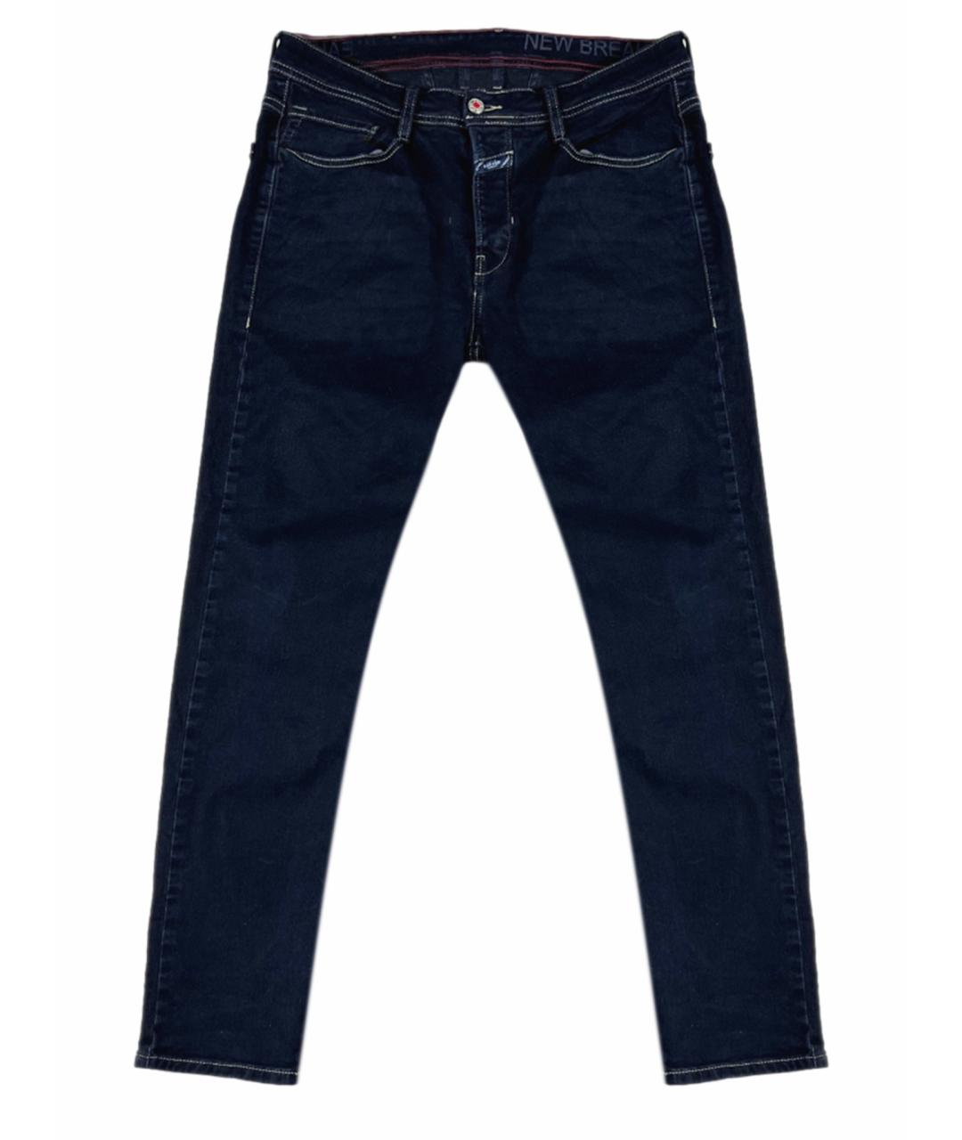 MARITHE FRANCOIS GIRBAUD Темно-синие хлопко-эластановые джинсы скинни, фото 1