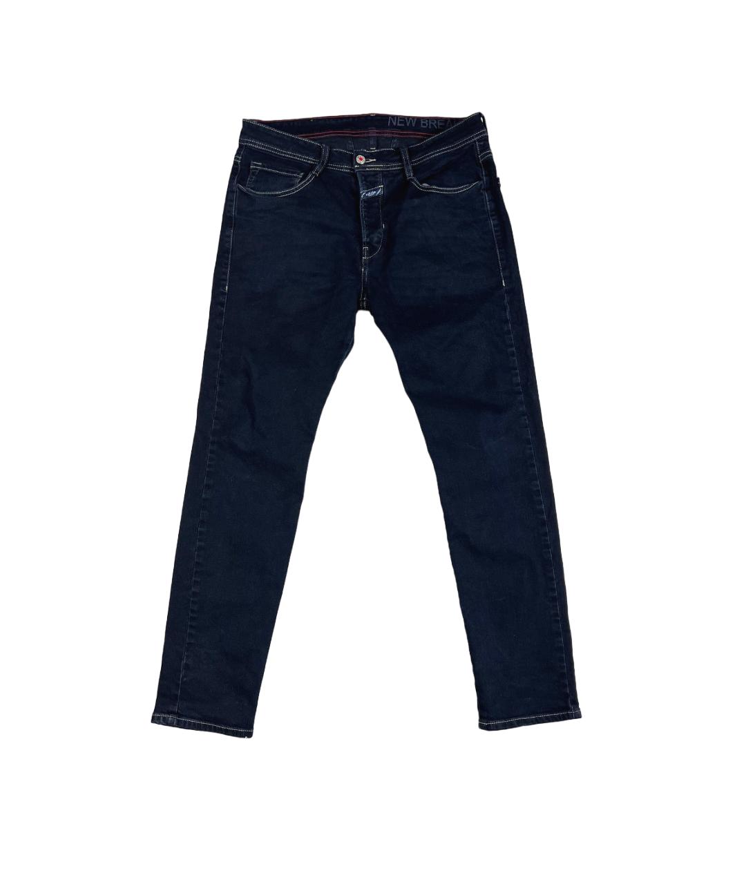 MARITHE FRANCOIS GIRBAUD Темно-синие хлопко-эластановые джинсы скинни, фото 7