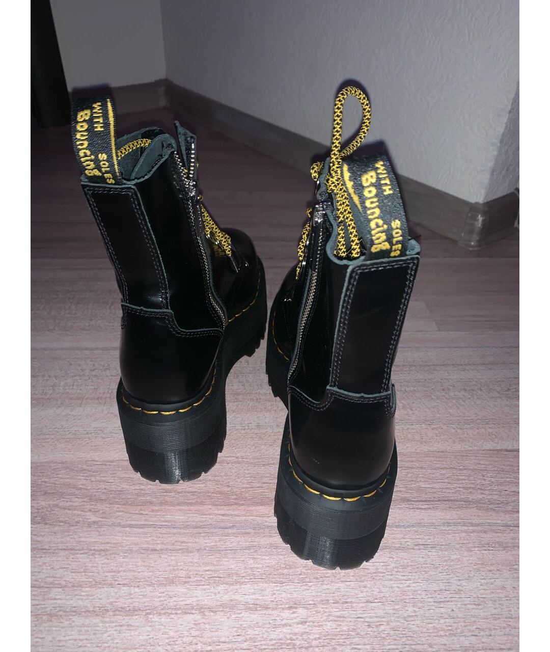 DR. MARTENS Черные кожаные ботинки, фото 4