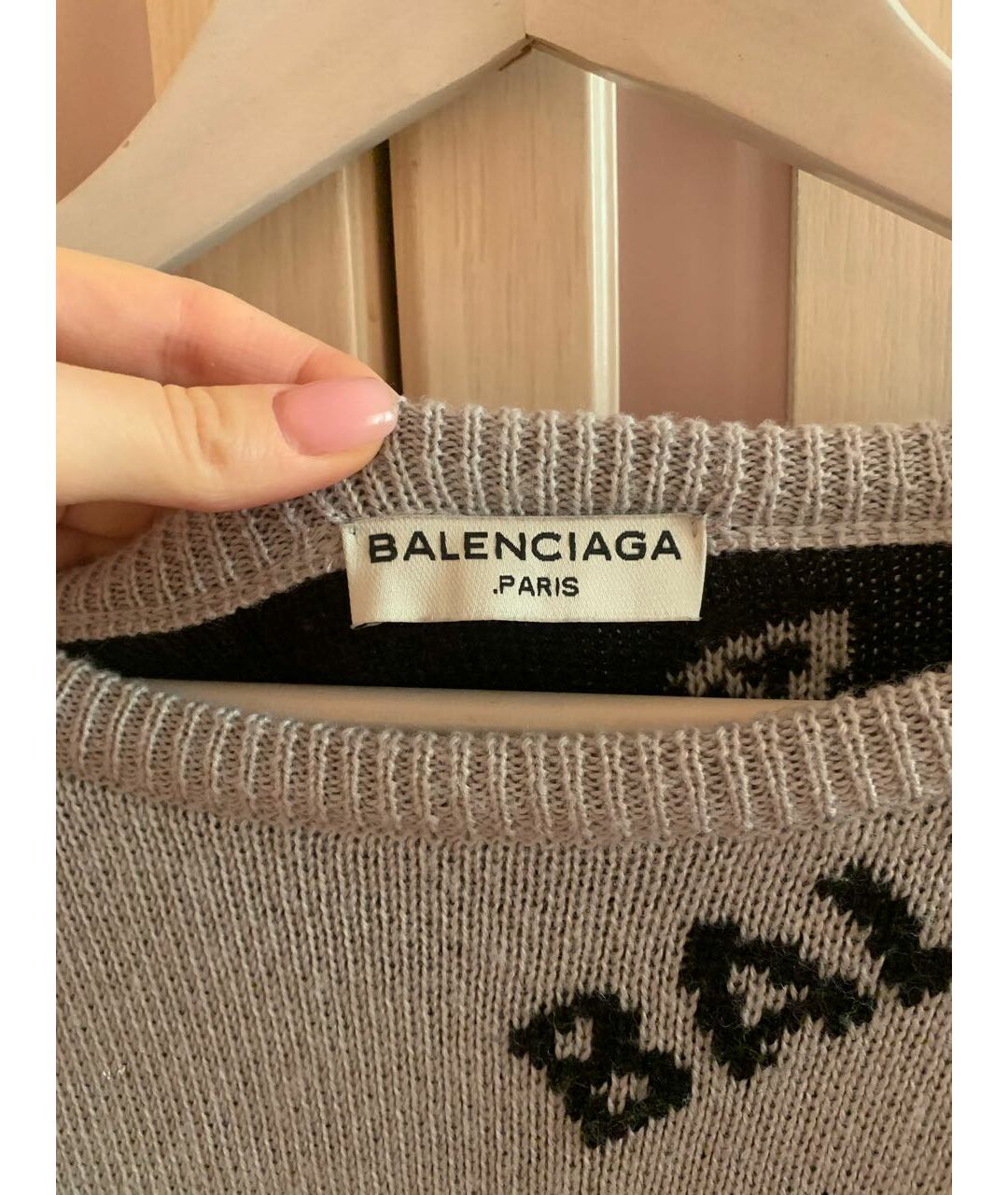 BALENCIAGA Серый шерстяной джемпер / свитер, фото 3