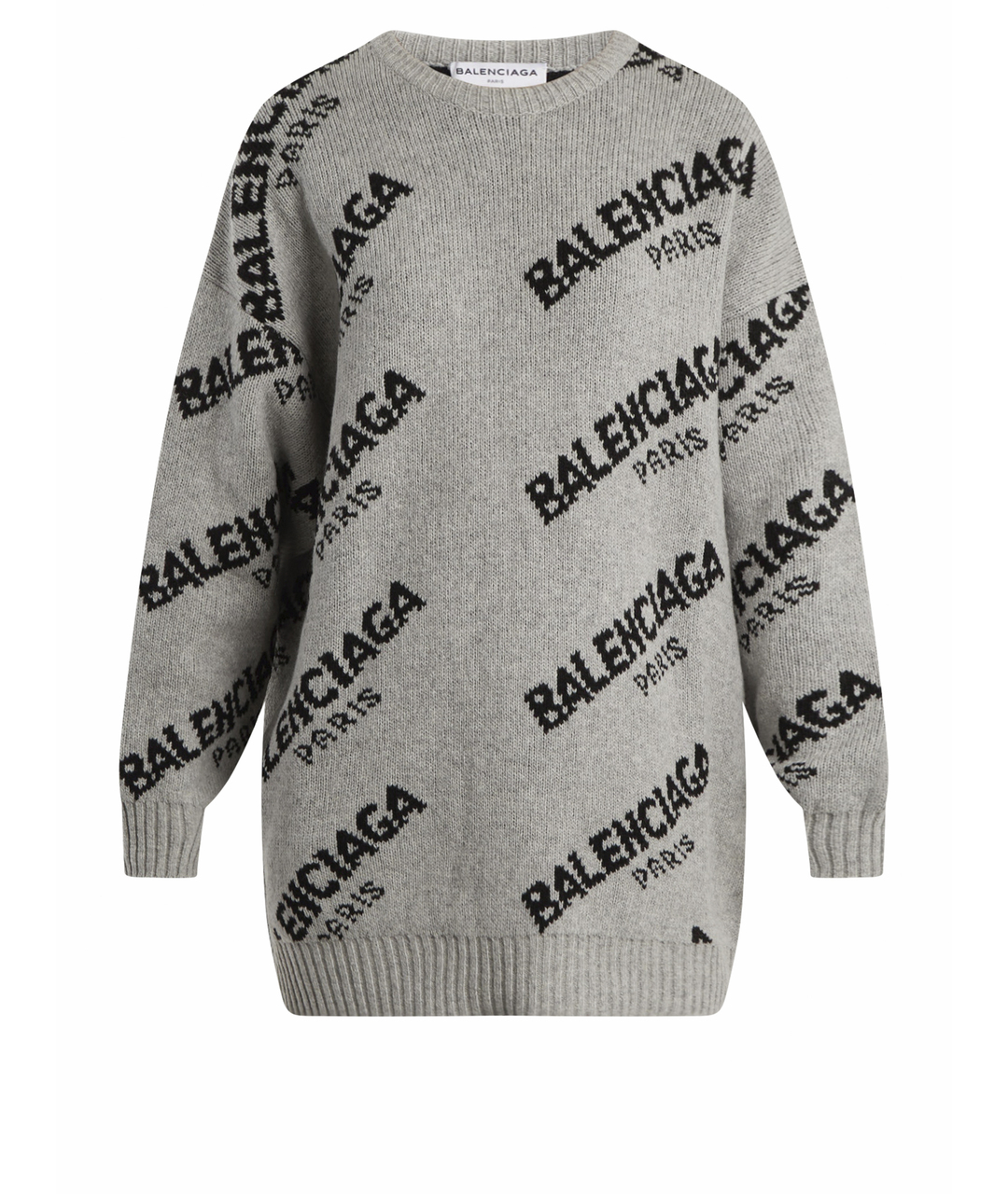 BALENCIAGA Серый шерстяной джемпер / свитер, фото 1