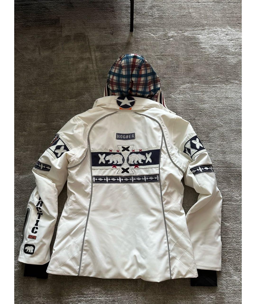 BOGNER Белая полиэстеровая спортивная куртка, фото 4
