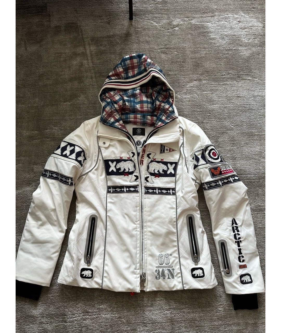 BOGNER Белая полиэстеровая спортивная куртка, фото 7