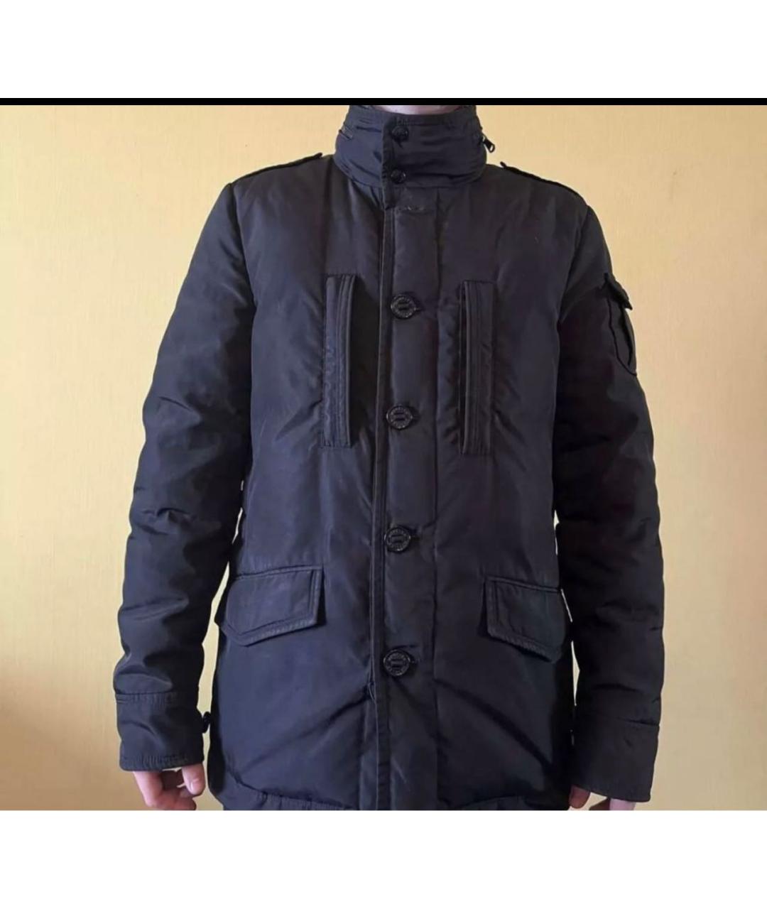 MONCLER Черный полиамидовый пуховик, фото 9