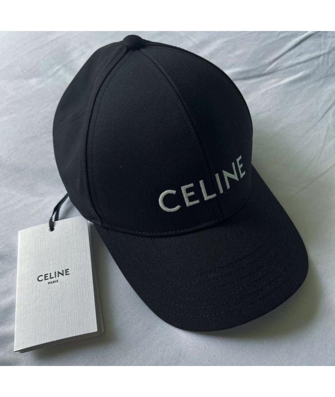 CELINE Черная хлопковая кепка, фото 6