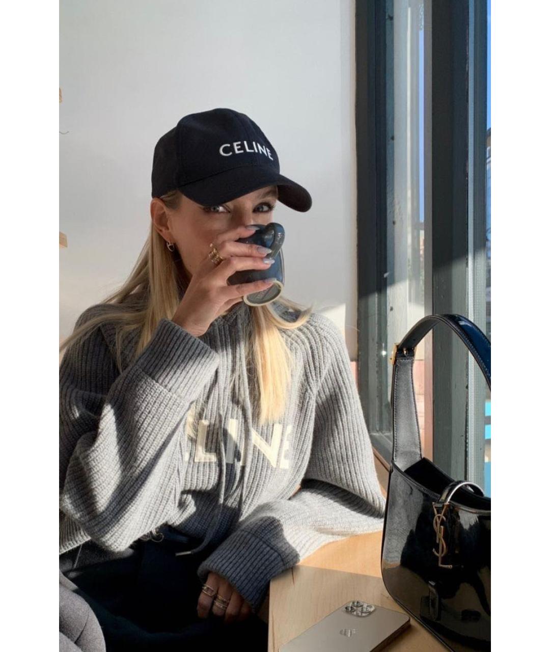CELINE Черная хлопковая кепка, фото 8