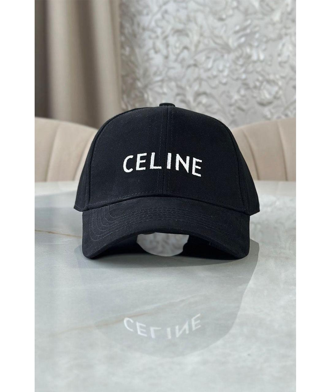 CELINE Черная хлопковая кепка, фото 7