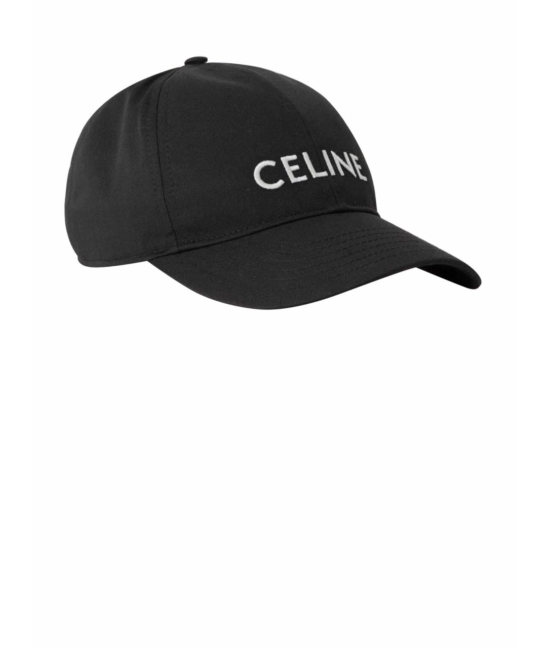 CELINE Черная хлопковая кепка, фото 1