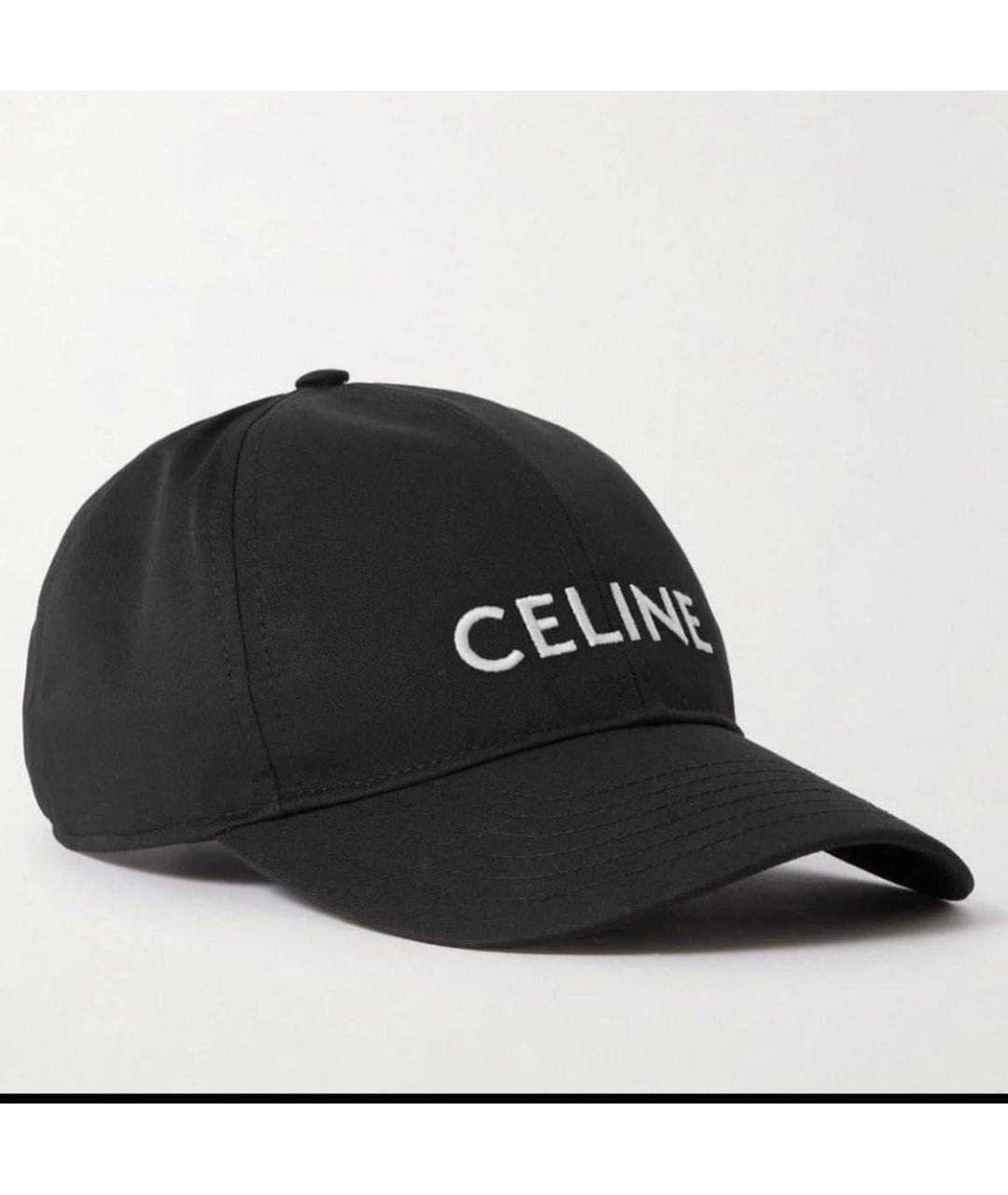 CELINE Черная хлопковая кепка, фото 9