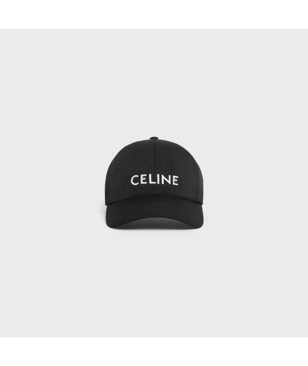 CELINE Черная хлопковая кепка, фото 2