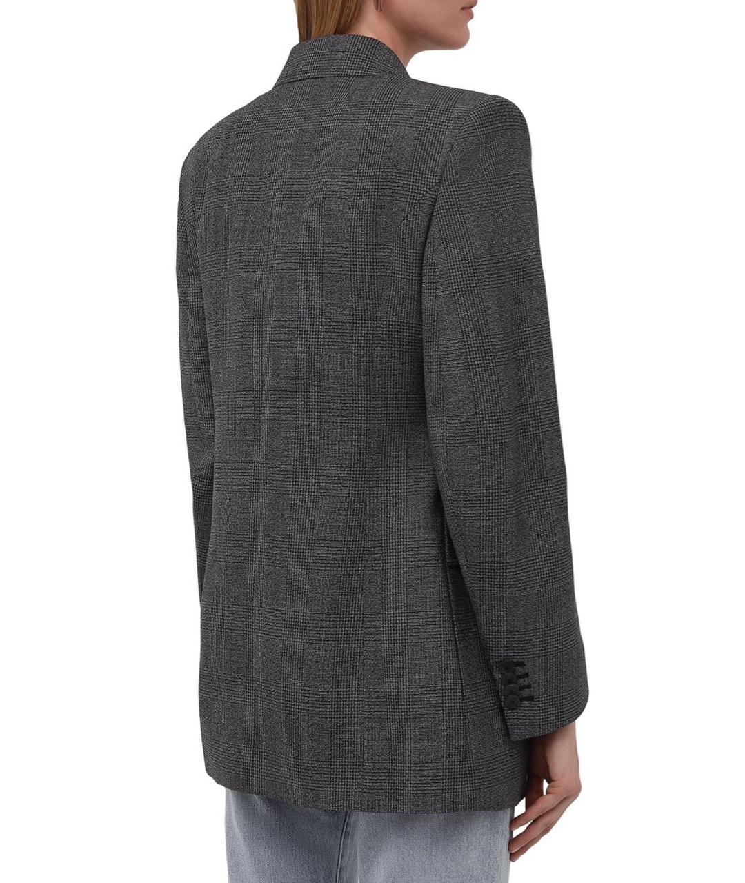 BALENCIAGA Серый шерстяной жакет/пиджак, фото 6