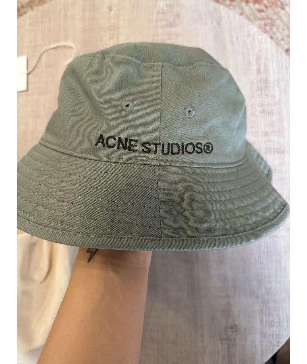 ACNE STUDIOS Хаки хлопковая панама, фото 7