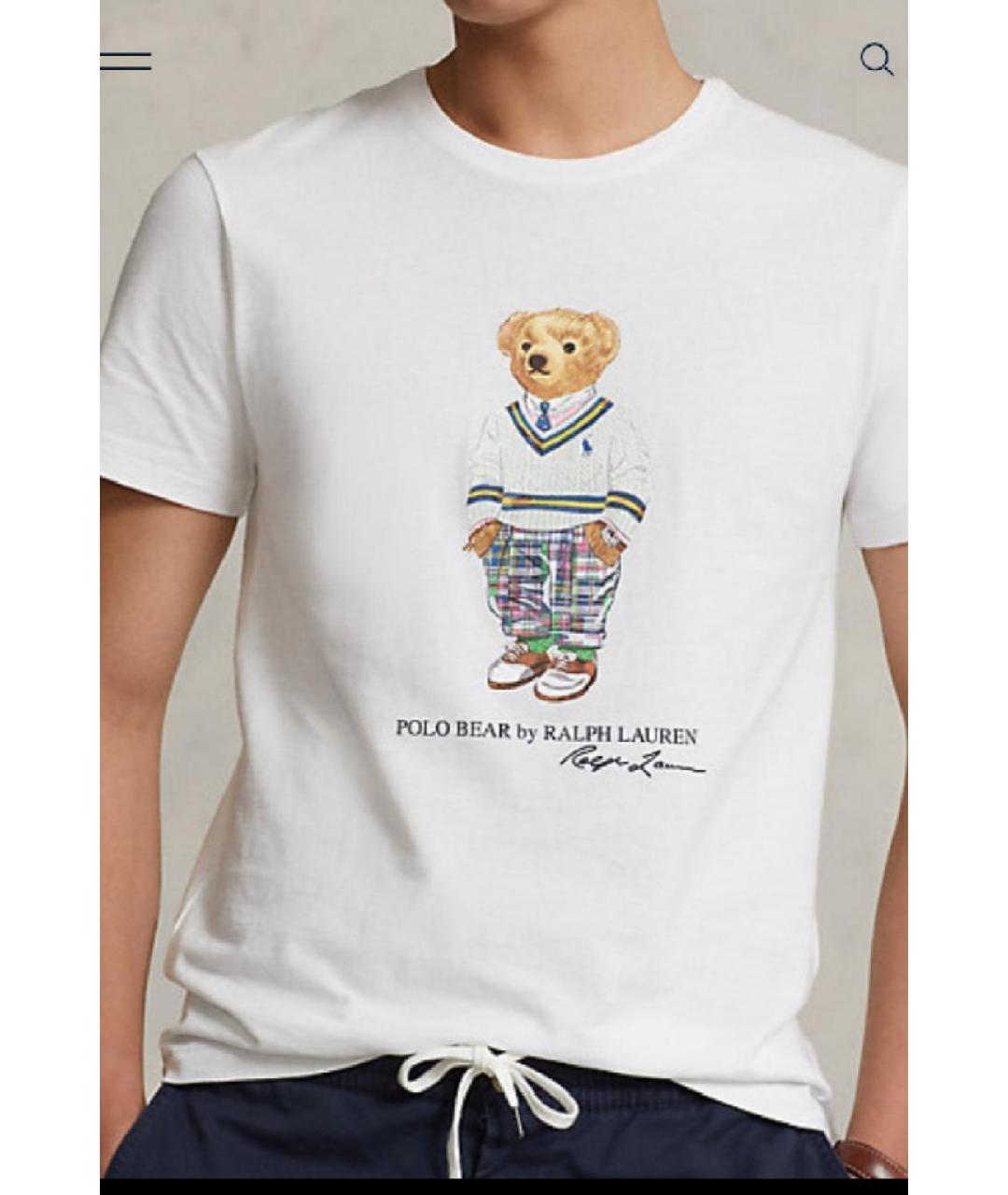 POLO RALPH LAUREN Белая хлопковая футболка, фото 5