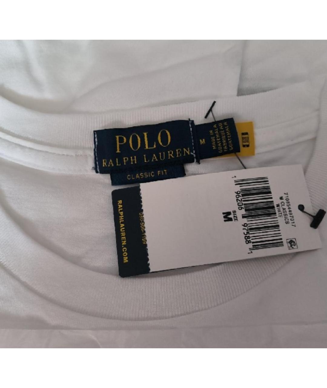 POLO RALPH LAUREN Белая хлопковая футболка, фото 3