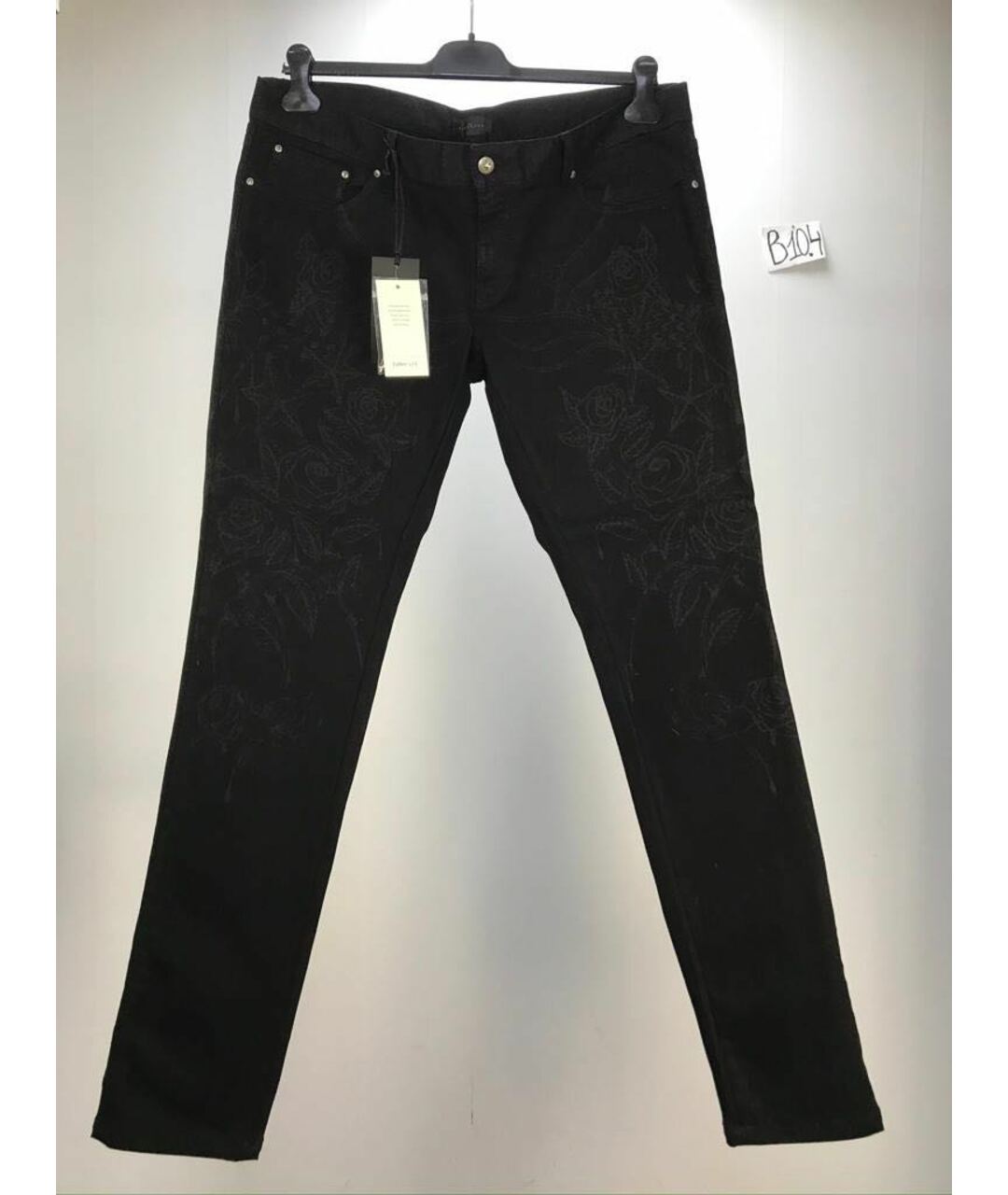 JOHN RICHMOND Черные хлопковые джинсы, фото 6