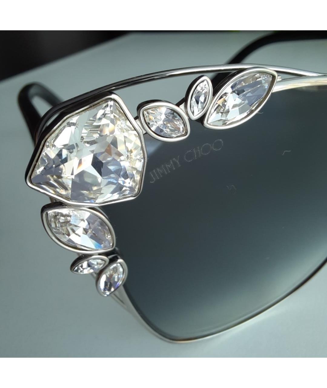 JIMMY CHOO Серебряные металлические солнцезащитные очки, фото 6