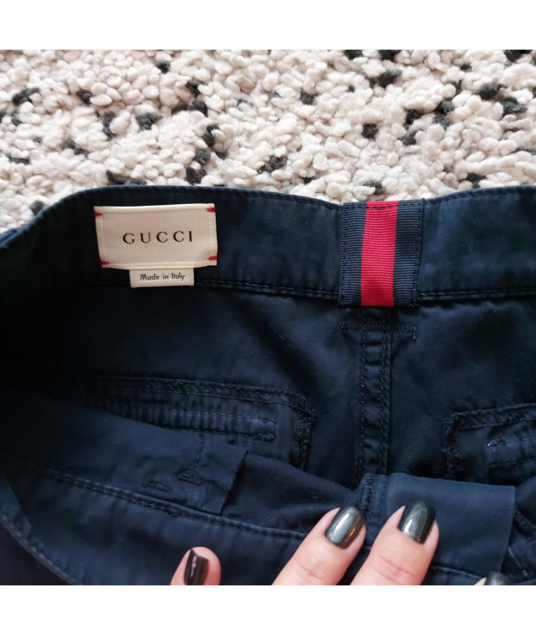 GUCCI Синие хлопковые детские шорты, фото 3