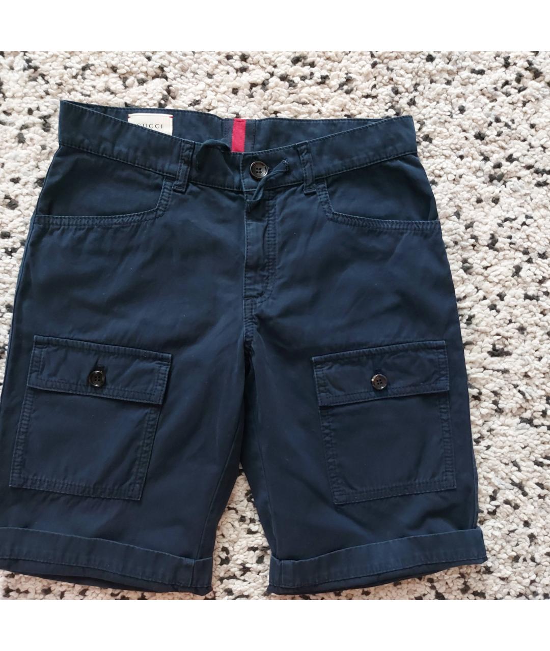 GUCCI Синие хлопковые детские шорты, фото 6