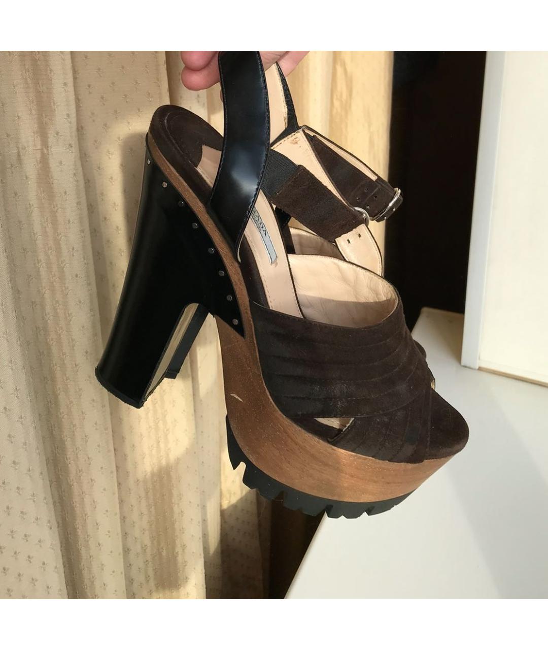 PRADA Черные кожаные туфли, фото 3