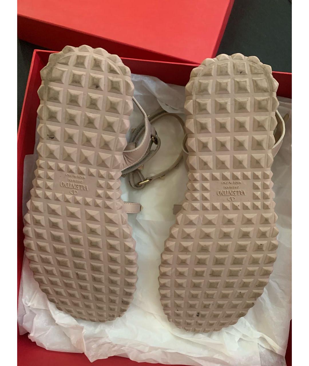 VALENTINO Розовые кожаные сандалии, фото 8