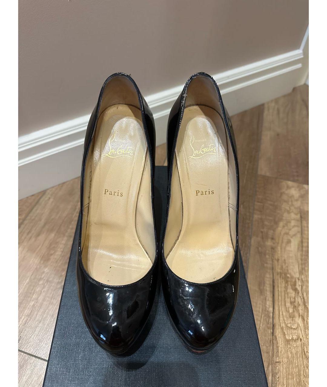 CHRISTIAN LOUBOUTIN Черные туфли из лакированной кожи, фото 2